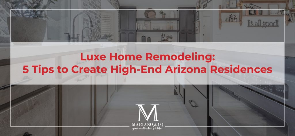 A high-end Arizona kitchen and living space after remodeling